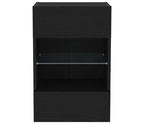 Led Tv Skapītis Melnā Ozolkoka Krāsā 40X30X60,5Cm Inženierijas Koks Vidaxl