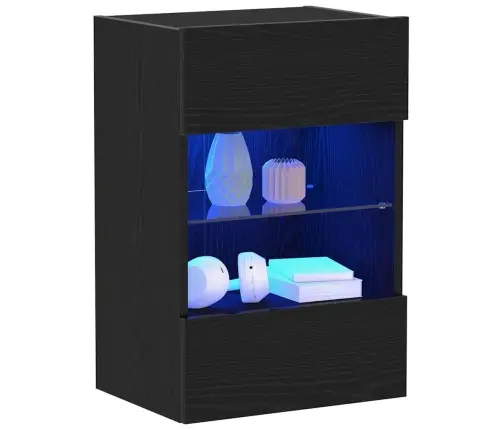 Led Tv Skapītis Melnā Ozolkoka Krāsā 40X30X60,5Cm Inženierijas Koks Vidaxl