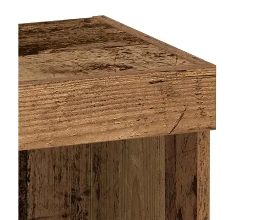 Sienas Skapis Ar Led Gaismām Veco Koku 40X30X30 Cm Vidaxl