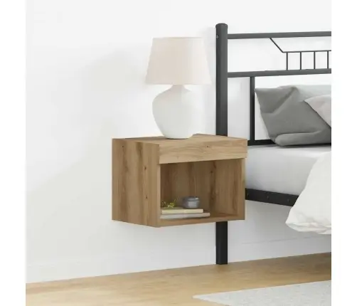 Sienas Skapis Ar Led Gaismām, Artisan Oša Krāsā, 40X30X30 Cm Vidaxl