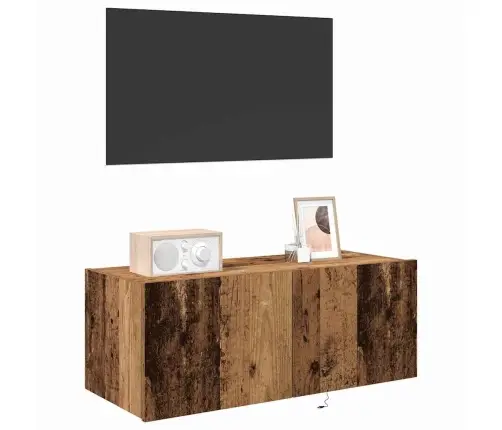 Tv Seina Kapp Vana Puit 80 X 35 X 31 Cm Tehispuit Tv Seina Kapp Vana Puit 80 X 35 X 31 Cm Tehispuit