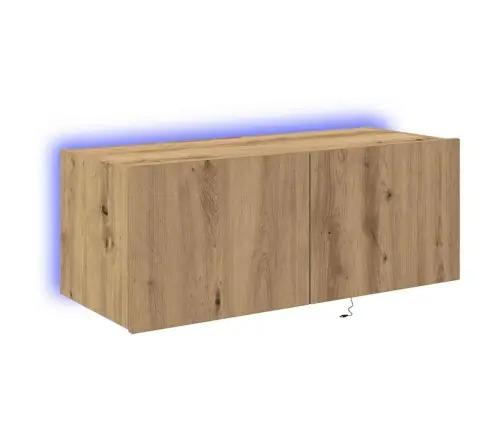 Tv Sienas Skapis Ar Led Apgaismojumu Artisan Oak 80X35X31 Cm Vidaxl