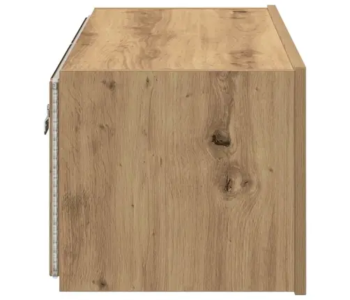 Tv Sienas Skapis Ar Led Apgaismojumu Artisan Oak 80X35X31 Cm Vidaxl