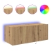 Tv Sienas Skapis Ar Led Apgaismojumu Artisan Oak 80X35X31 Cm Vidaxl
