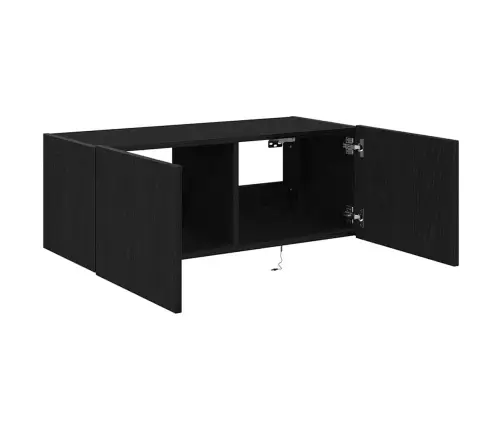 Tv Sienas Skapītis Ar Led Apgaismojumu Melnā Ozolā 80X35X31 Cm Vidaxl Tv Sienas Skapītis Ar Led Apgaismojumu Melnā Ozolā 80X35X31 Cm Vidaxl