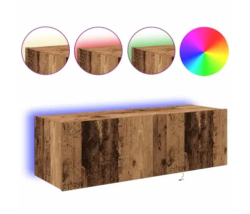 Tv Sienas Skapis Ar Led Gaismām Vectipa 100X35X31 Cm Vidaxl