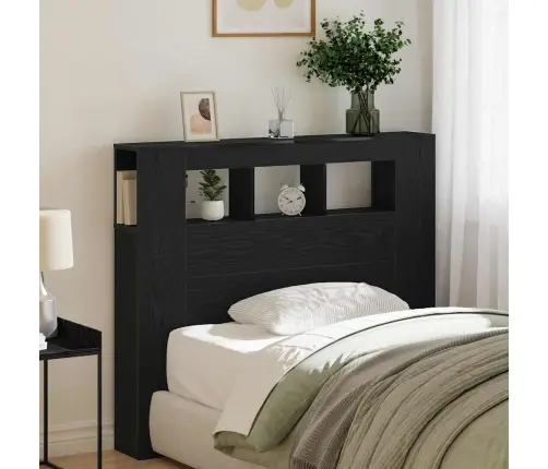 Led Galvūgalis Su Lentyna Juodas Ąžuolas 120 X 18,5 X 103,5 Cm