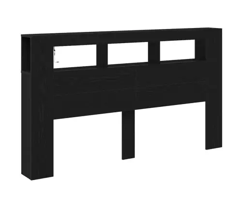 Led Galvūgalis Su Lentyna Juodas Ąžuolas 180 X 18,5 X 103,5 Cm