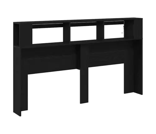 Led Galvūgalis Su Lentyna Juodas Ąžuolas 180 X 18,5 X 103,5 Cm