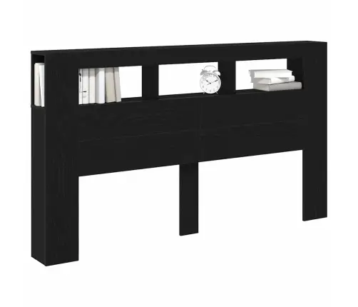 Led Galvūgalis Su Lentyna Juodas Ąžuolas 180 X 18,5 X 103,5 Cm