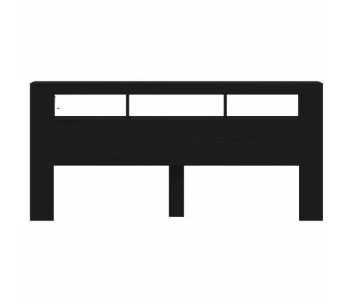 Led Galvūgalis Su Lentyna Juodas Ąžuolas 220 X 18,5 X 103,5 Cm