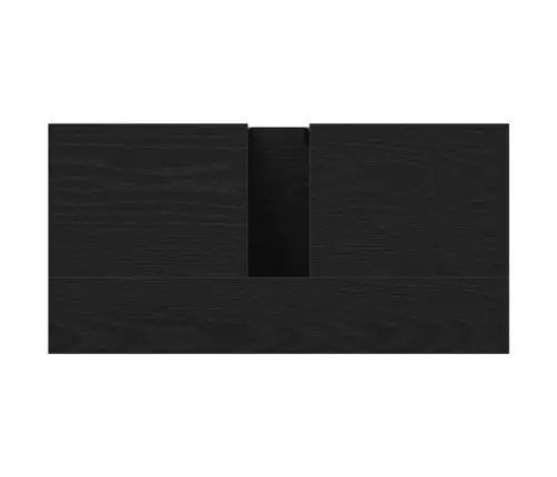 Vannasistabas Izlietnes Skapītis Melns Ozols 60X30X60 Cm Inženierijas Koks Vidaxl