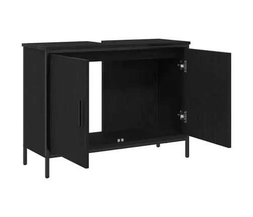 Vonios Kriauklės Spinta Juodas Ąžuolas 80 X 30 X 60 Cm