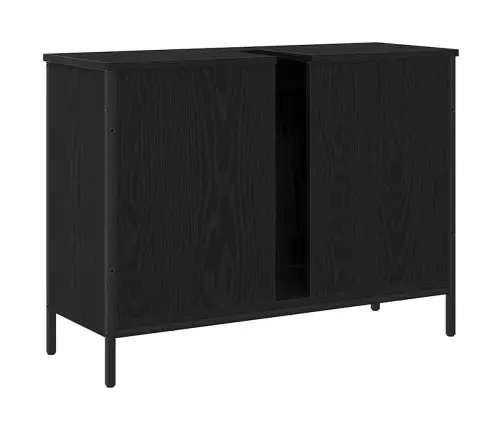 Vonios Kriauklės Spinta Juodas Ąžuolas 80 X 30 X 60 Cm