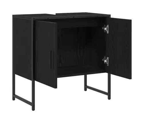 Vonios Kriauklės Spinta Juodas Ąžuolas 60 X 30 X 60 Cm