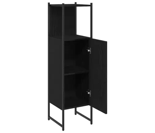 Vannitoa Mööbleset Must Tamm 33 X 33 X 120,5 Cm Tehispuit