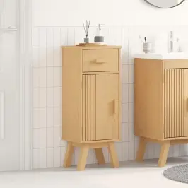Vannas Istabas Skapītis Ar Plauktu Olden Brūna 35 X 30 X 90 Cm Vidaxl