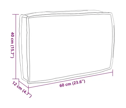 Paletes Spilvens Atzveltnei Tropu Džungļi 60 X 40 X 12 Cm Oksforda Audums Vidaxl