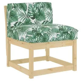 Palešu Spilvens Atzveltnei Lapu Raksts 70 X 40 X 12 Cm Vidaxl