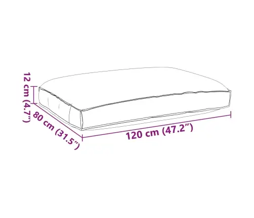 Pagalvėlė Karališka Mėlyna 120 X 80 X 12 Cm Oksfordo Audinys