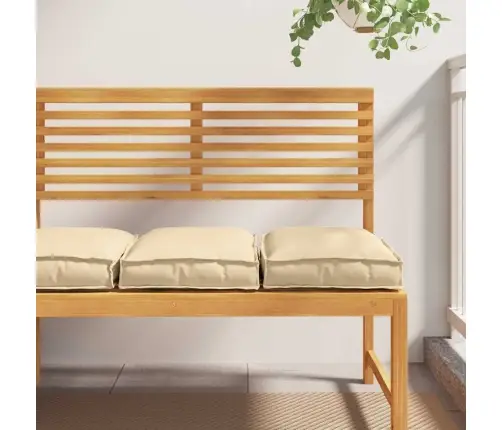 Pallet Spilveni Sēdeklim 2 Gab Bēšs 40X40X8 Cm Oksforda Audums Vidaxl