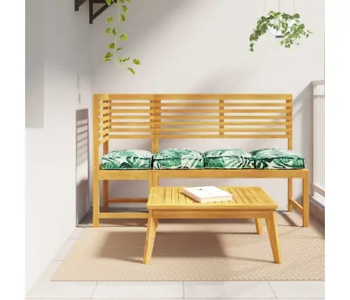 Paletes Spilveni 4 Gab. Ar Lapu Rakstu (40X40X8 Cm), Oksforda Audums Vidaxl