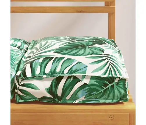 Paletes Spilveni 4 Gab. Ar Lapu Rakstu (40X40X8 Cm), Oksforda Audums Vidaxl