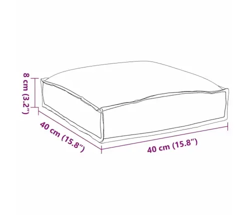 Padėklo Pagalvėlė Sėdynei 6 Pcs Pilka 40 X 40 X 8 Cm