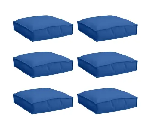Paletes Spilveni Sēdēšanai 6 Gab. Karaliski Zili 40X40X8 Cm Oksforda Audums Vidaxl