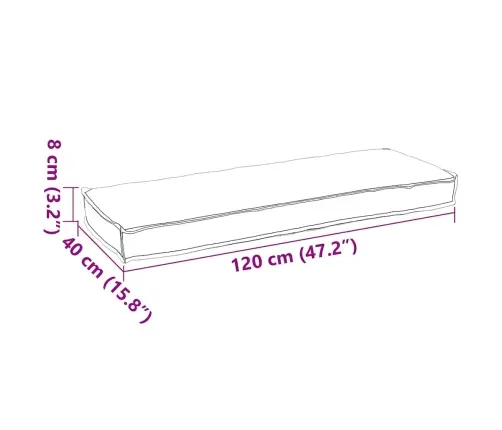 Padėklo Pagalvėlė Suoliukui Pilka 120 X 40 X 8 Cm