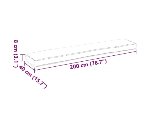 Palleti Padi Kuninglik Sinine 200 X 40 X 8 Cm Oxfordi Kangas