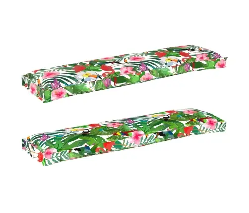 Paletēm Spilveni Soliem 2 Gabali Tropu Džungļi 150X40X8 Cm Oksfords Audums Vidaxl