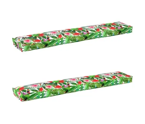 Pallet Spilventiņi Solam 2 Gab Tropiska Džungļu 200X40X8 Cm Oxford Audums Vidaxl