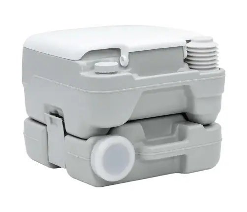 Pārnēsājamā Tualete, Pelēka Un Balta, 10 L Vidaxl