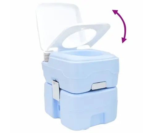 Pārvietojamā Tualetes Gaisma, Zila Un Balta, Plastmasa, 20 L Vidaxl