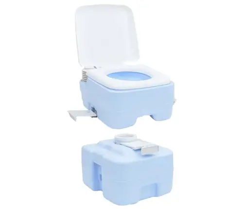 Pārvietojamā Tualetes Gaisma, Zila Un Balta, Plastmasa, 20 L Vidaxl