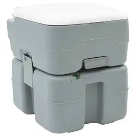 Nometnes Tualete Pelēka 41.5 X 36.5 X 42 Cm Plastmasa Vidaxl