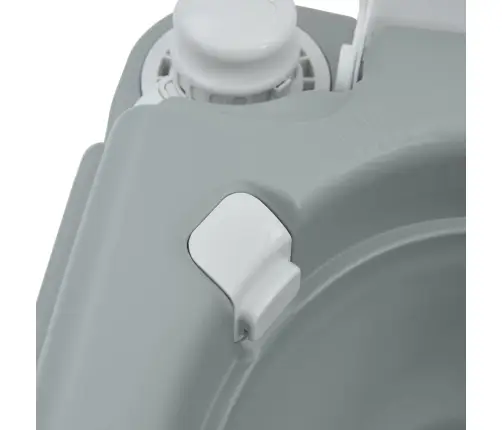 Kempinga Tualete Pārvietojama Pelēka 10L Dzeramais Ūdens 20L Atkritumu Tvertne Vidaxl