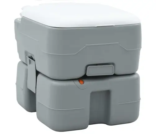 Kempinga Tualete Pārvietojama Pelēka 10L Dzeramais Ūdens 20L Atkritumu Tvertne Vidaxl