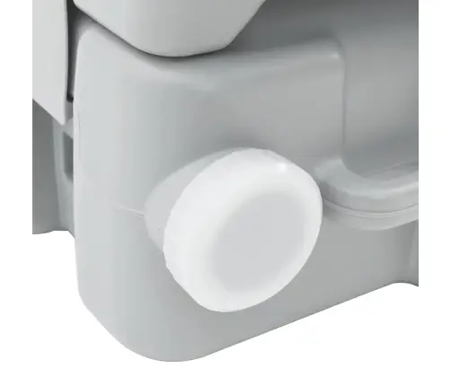 Kempinga Tualete Pārnēsājama Pelēkā Krāsā, 10L Svaigā Ūdenī Un 10L Atkritumu Tvertnē Vidaxl