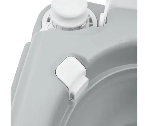 Kempinga Tualete Pārnēsājama Pelēkā Krāsā, 10L Svaigā Ūdenī Un 10L Atkritumu Tvertnē Vidaxl