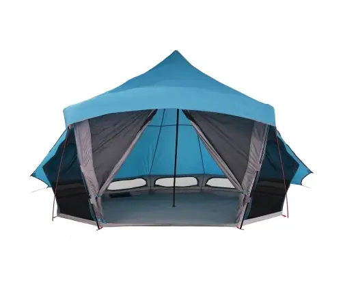 Ģimenes Telts Tipi Zila 10 Cilvēku Ūdensizturīga Vidaxl