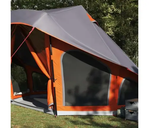 Ģimenes Telts Tipi Pelēkā Un Oranžā Krāsā 10 Cilvēkiem - Ūdens Noturīga Vidaxl