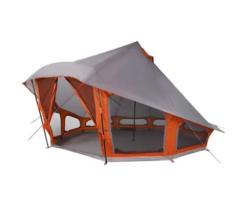 Ģimenes Telts Tipi Pelēkā Un Oranžā Krāsā 10 Cilvēkiem - Ūdens Noturīga Vidaxl