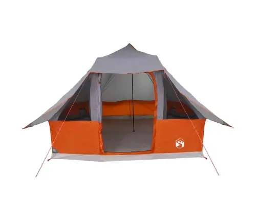 Ģimenes Telts Tipi Pelēka Un Oranža 8-Cilvēku Ūdensizturīga Vidaxl
