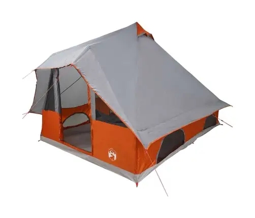 Ģimenes Telts Tipi Pelēka Un Oranža 8-Cilvēku Ūdensizturīga Vidaxl