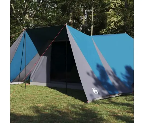 Ģimenes Telts Ar Paplašinātu Pārklāju - Zila - 12-Personu Ūdensnecaurlaidīga Vidaxl