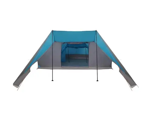 Ģimenes Telts Ar Paplašinātu Pārklāju - Zila - 12-Personu Ūdensnecaurlaidīga Vidaxl