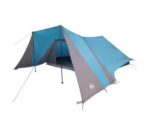 Ģimenes Telts Ar Paplašinātu Pārklāju - Zila - 12-Personu Ūdensnecaurlaidīga Vidaxl