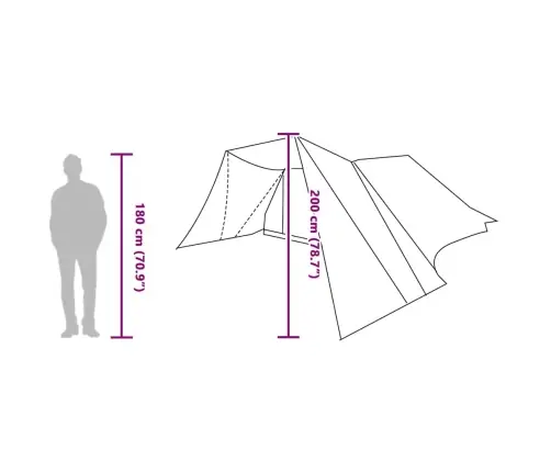 Ģimenes Telts Ar Paplašinātu Pārklāju - Zila - 12-Personu Ūdensnecaurlaidīga Vidaxl